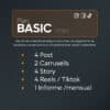 plan básico de redes sociales mensual - contenido profesional Liucreativo Chile