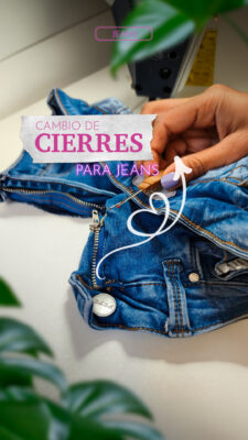 cambio de cierre para jeans