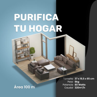 Diseño gráfico para purificador de aire — campaña CHAMAN Air